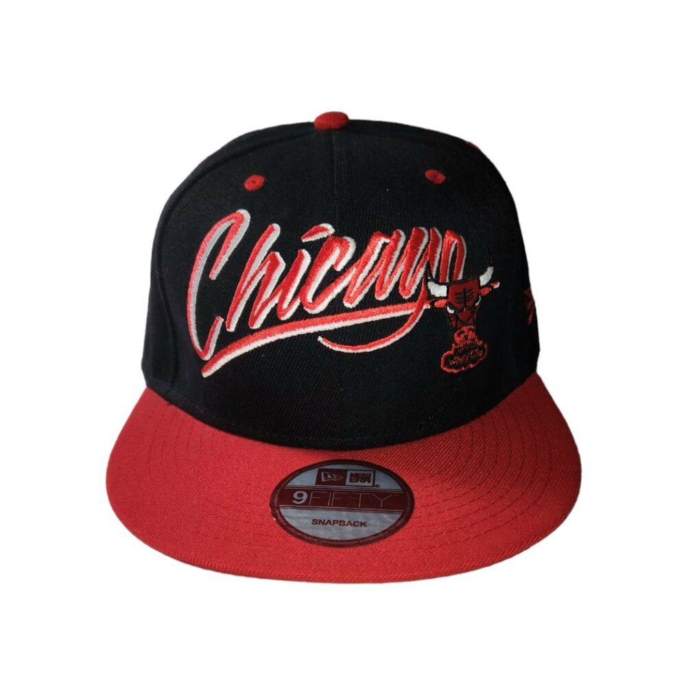Chicago Bulls New Era 9Fifty Hat One Size Snapback Black Red Hardwood Classics